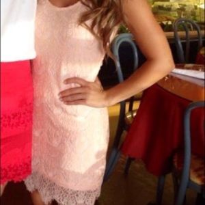 Peach/pink lace dress